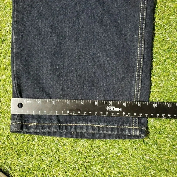 Blue Gear Jeans Mens 40x32 Blue Relaxed Loose Dark Wash Denim Everyday Basic - Picture 9 of 9